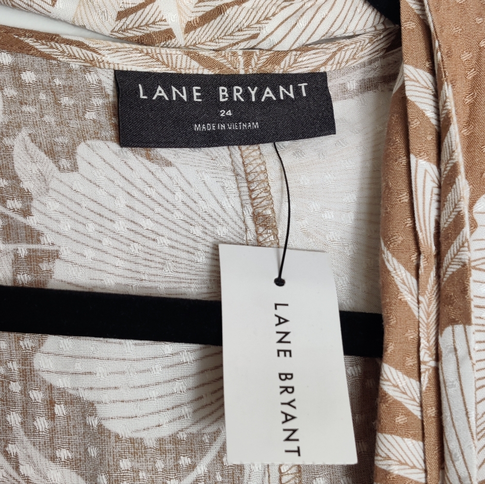 NEW LANE BRYANT Classic Crop Long-Sleeve Full-Wrap Top Blouse Size 24 - Picture 6 of 12